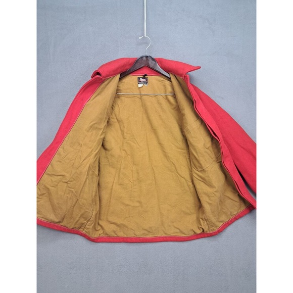 Vintage 50s 60s Woolrich Jacket Mens 40 Hunting Wool Coat Mackinaw Made in USA - Picture 11 of 16